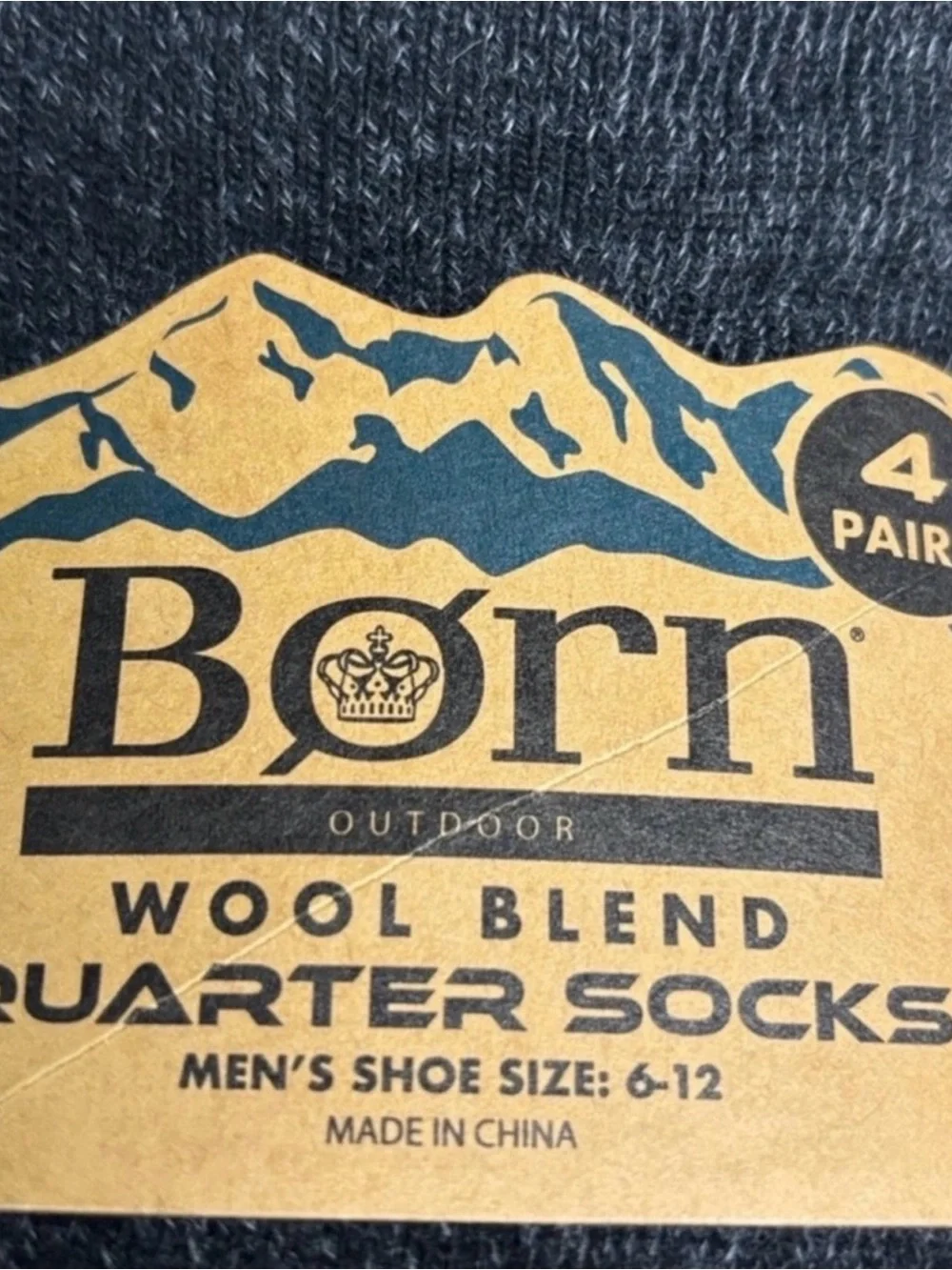New Born Socks 4 Pair Men’s Wool Blend Quarter Socks Cushioned Casual Activewear